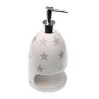 Dosificador jabón cocina + estropajero porcelana estrellas beige Stars 420 ml