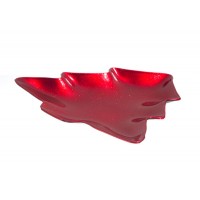Bandeja resina decoración forma pino rojo brillante n26x23,5 cm