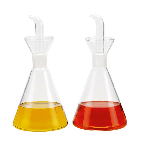 Set servicio mesa de aceitera y vinagrera Matraz cristal 410 ml