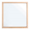 Espejo cuadrado marco de madera clara 52x5x52 cm