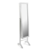 Espejo joyero vestidor blanco con pie 153x35 cm