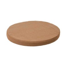 Cojín redondo galleta algodón para silla color beige 39x3 cm