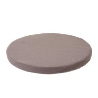 Cojín redondo galleta algodón para silla color gris 39x3 cm