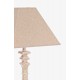 Lámpara pie madera color natural con pantalla textil beige Ajaccio h52cm