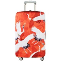 Funda para maleta Woman's Haori White and Red Cranes Cover Medium Museo Loqi