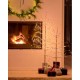 Arbol de Navidad ramas marrones nevadas Kira Sirius con 280 luces leds altura 180h cm